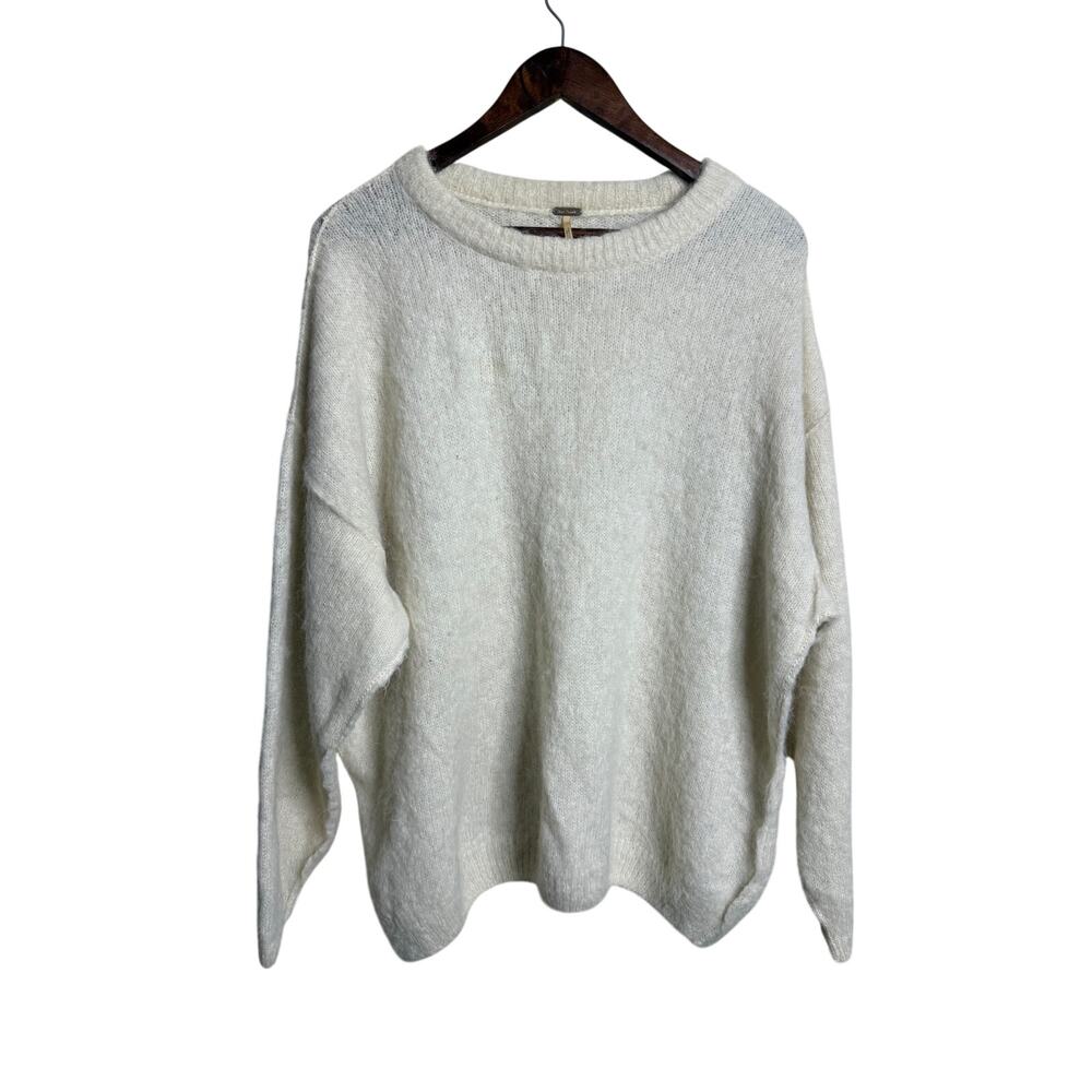 Free People Angelic Alpaca Sweater Oversized Slouchy Boho Balloon Sleeve XS